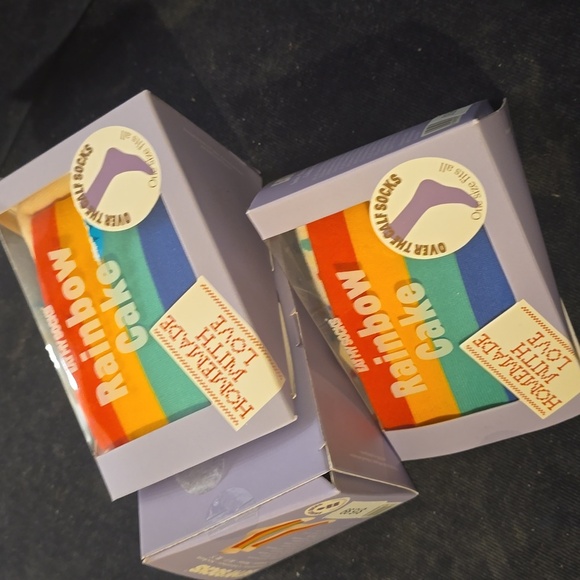 ❤️BUY 2 GET 1 FREE Eat My Socks Rainbow Cake Unisex Socks, Retail $15.99US - Picture 10 of 14